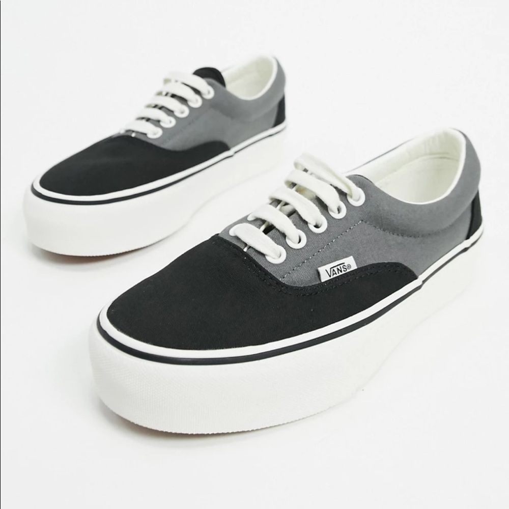 VANS  ERA PLATFORM 2 TONE BLACK/PEWTER SHOES WOMEN